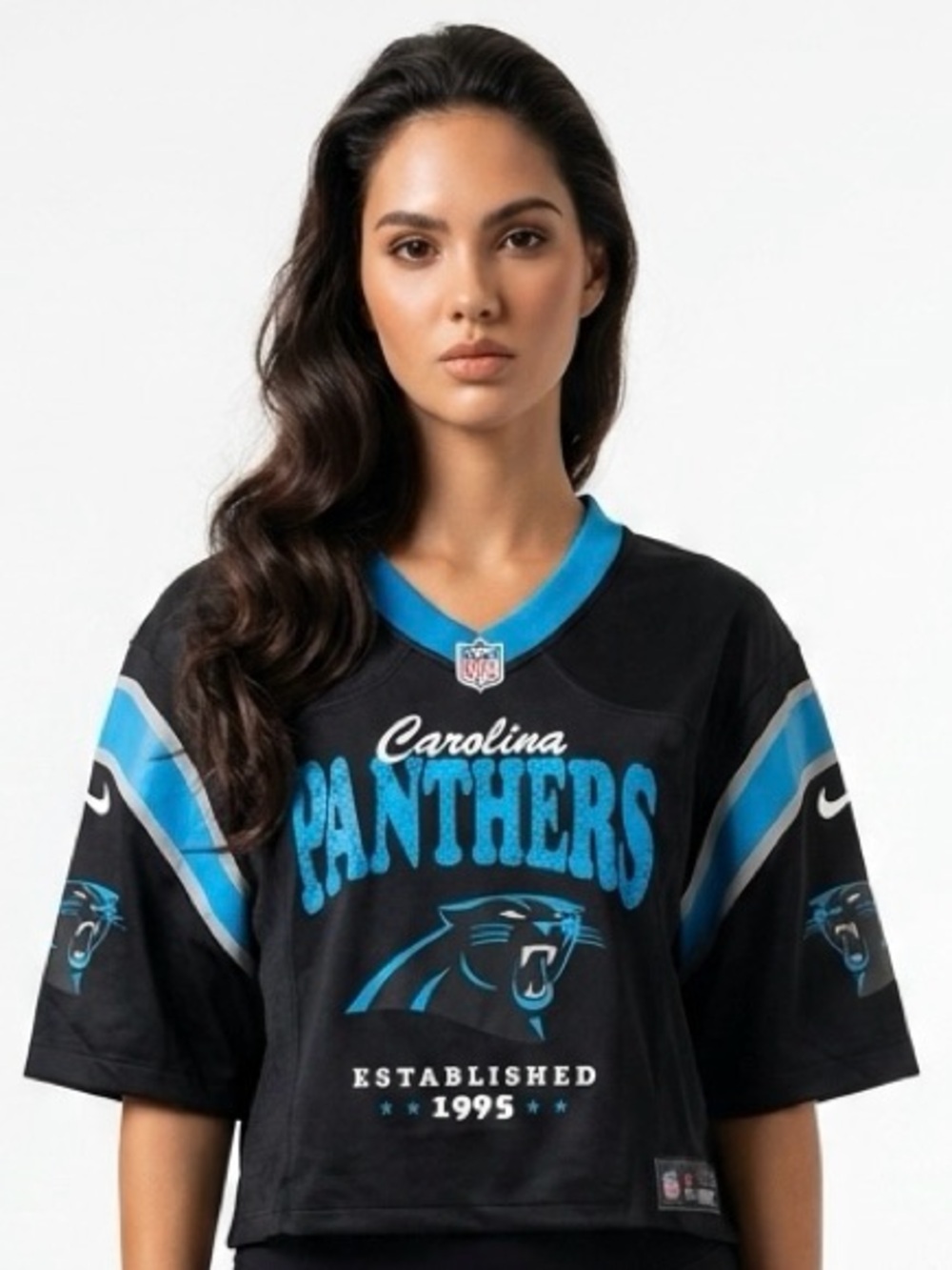 CHIC CHICK UPCYCLE - NIKE X NFL | Upcycled Carolina Panthers Jersey